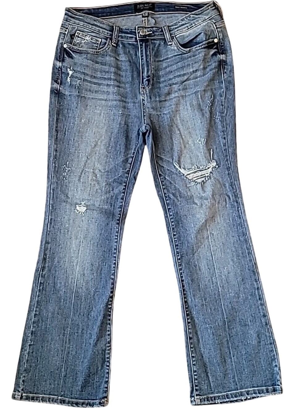 Judy Blue High Rise Slim Bootcut Jeans 11/30 JB8220LT EUC